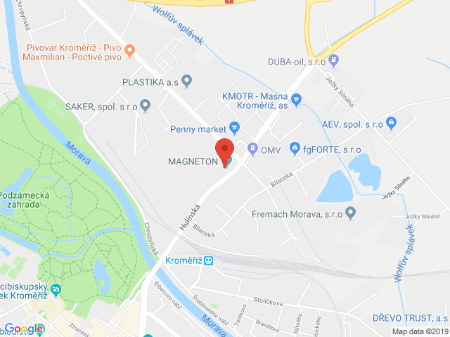 Google map: Hulínská 1799/1, 767 01 Kroměříž